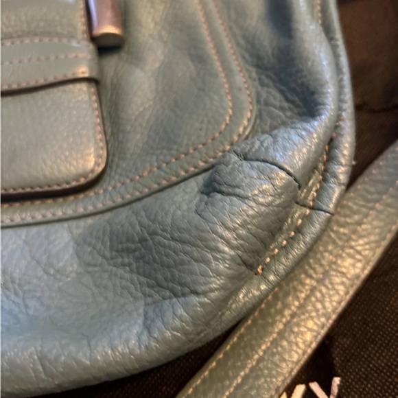 B. Makowsky Turquoise Leather Crossbody Bag EUC!! - Picture 4 of 14